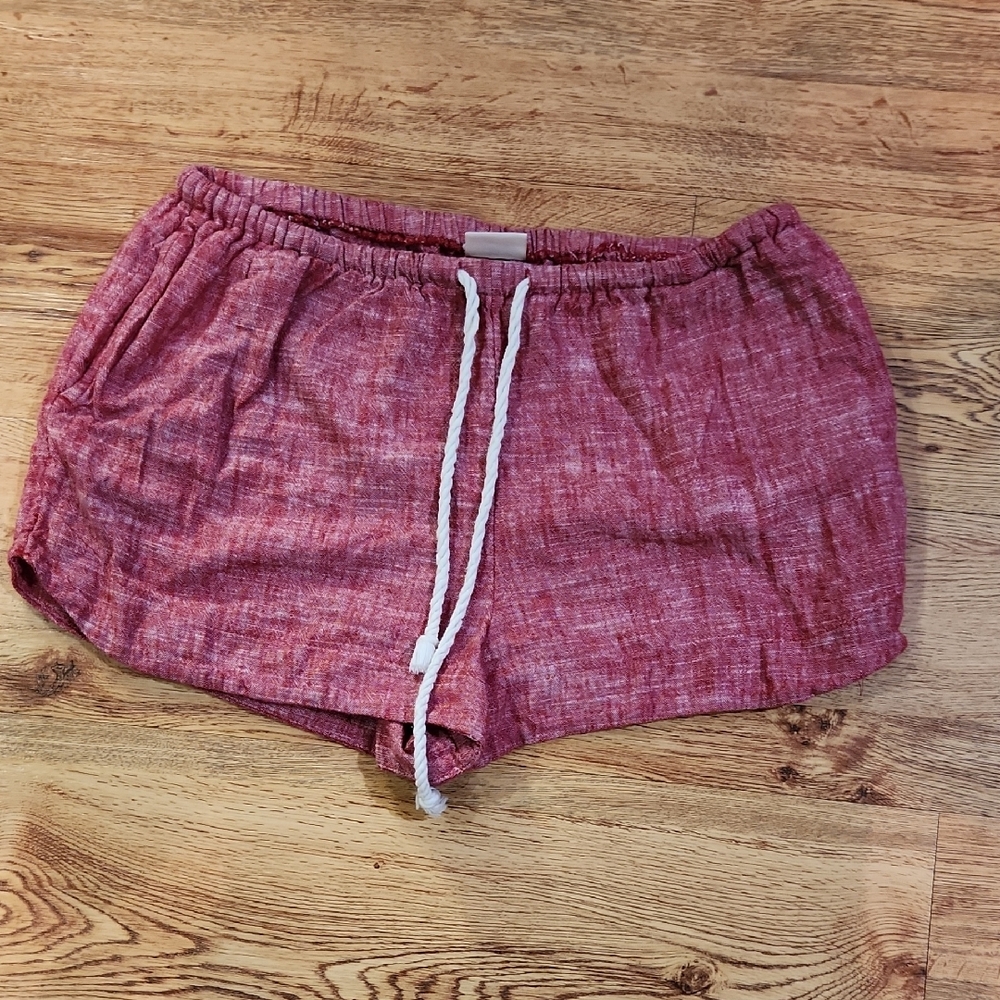 Women's Red Casual Shorts
